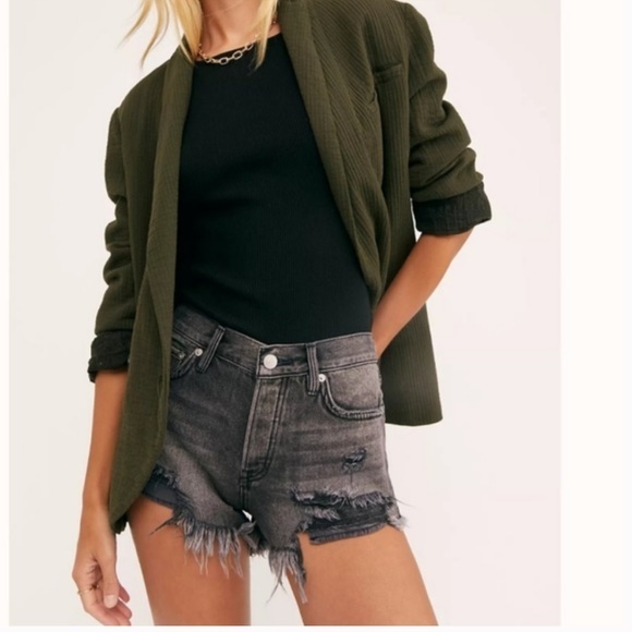 Free People Jackets & Blazers - free people rowan gauze olive green blazer